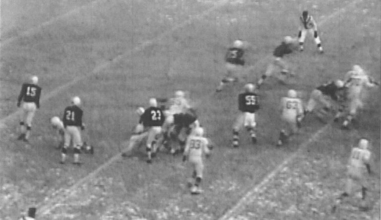 1963 Dunbar High School Football State Champions game action from a 1963 film still