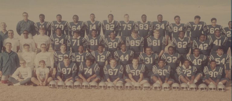 David Moody and the 1968 Estacado Matadors football team in a state champion team photo