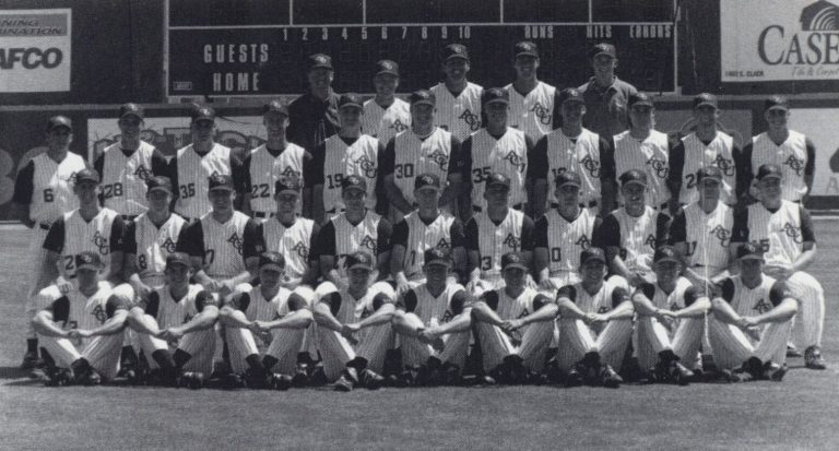 Jimmy Shankle, head coach, with the 1996 Abilene Christian University Wildcats baseball team, from a season page